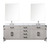 Lexora Laurel 84 inch W White Oak Double Sink Vanity Cabinet, Carrara Marble Top, Faucet Set, and 36 in Mirrors - LVL84DM111