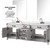 Lexora Laurel 84 inch W White Oak Double Sink Vanity Cabinet, Carrara Marble Top, Faucet Set, and 36 in Mirrors - LVL84DM111