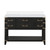 Lexora Norwalk 48 inch W Black Oak Vanity Cabinet and White Quartz Top - LVN48SJ200