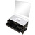 Lexora Norwalk 48 inch W Black Oak Vanity Cabinet, White Quartz Top, and 46 in Mirror - LVN48SJ210
