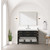 Lexora Norwalk 48 inch W Black Oak Vanity Cabinet and Cultured Marble Top - LVN48SJ300
