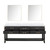 Lexora Norwalk 80 inch W Black Oak Double Sink Vanity Cabinet, Cultured Marble Top, and 36 in Mirrors - LVN80DJ310