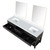 Lexora Norwalk 80 inch W Black Oak Double Sink Vanity Cabinet, Cultured Marble Top, and 36 in Mirrors - LVN80DJ310