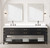 Lexora Norwalk 84 inch W Black Oak Double Sink Vanity Cabinet, Cultured Marble Top, and 36 in Mirrors - LVN84DJ310