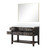 Lexora Norwalk 48 inch W Brown Oak Vanity Cabinet, White Quartz Top, and 46 in Mirror - LVN48SK210