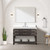 Lexora Norwalk 48 inch W Brown Oak Vanity Cabinet, Cultured Marble Top, and 46 in Mirror - LVN48SK310