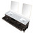 Lexora Norwalk 80 inch W Brown Oak Double Sink Vanity Cabinet, White Quartz Top, and 36 in Mirrors - LVN80DK210