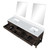 Lexora Norwalk 84 inch W Brown Oak Double Sink Vanity Cabinet, Cultured Marble Top, and 36 in Mirrors - LVN84DK310
