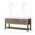 Lexora Norwalk 72 inch W Grey Oak Double Sink Vanity Cabinet, Cultured Marble Top, and 34 in Mirrors - LVN72DR310