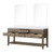 Lexora Norwalk 72 inch W Grey Oak Double Sink Vanity Cabinet, Cultured Marble Top, and 34 in Mirrors - LVN72DR310