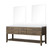 Lexora Norwalk 80 inch W Grey Oak Double Sink Vanity Cabinet, White Quartz Top, and 36 in Mirrors - LVN80DR210