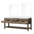 Lexora Norwalk 80 inch W Grey Oak Double Sink Vanity Cabinet, Cultured Marble Top, and 36 in Mirrors - LVN80DR310