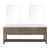 Lexora Norwalk 84 inch W Grey Oak Double Sink Vanity Cabinet, Cultured Marble Top, and 36 in Mirrors - LVN84DR310