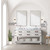 Lexora Norwalk 60 inch W White Oak Double Sink Vanity Cabinet, Carrara Marble Top, Faucet Set, and 28 in Mirrors - LVN60DM111