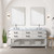 Lexora Norwalk 72 inch W White Oak Double Sink Vanity Cabinet, Carrara Marble Top, Faucet Set, and 34 in Mirrors - LVN72DM111