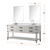 Lexora Norwalk 72 inch W White Oak Double Sink Vanity Cabinet, White Quartz Top, Faucet Set, and 34 in Mirrors - LVN72DM211