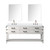Lexora Norwalk 72 inch W White Oak Double Sink Vanity Cabinet, Cultured Marble Top, Faucet Set, and 34 in Mirrors - LVN72DM311