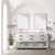 Lexora Norwalk 72 inch W White Oak Double Sink Vanity Cabinet, Cultured Marble Top, Faucet Set, and 34 in Mirrors - LVN72DM311