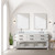 Lexora Norwalk 72 inch W White Oak Double Sink Vanity Cabinet, Cultured Marble Top, Faucet Set, and 34 in Mirrors - LVN72DM311