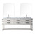 Lexora Norwalk 80 inch W White Oak Double Sink Vanity Cabinet, Carrara Marble Top, Faucet Set, and 36 in Mirrors - LVN80DM111