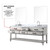 Lexora Norwalk 80 inch W White Oak Double Sink Vanity Cabinet, Carrara Marble Top, Faucet Set, and 36 in Mirrors - LVN80DM111