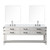Lexora Norwalk 80 inch W White Oak Double Sink Vanity Cabinet, White Quartz Top, Faucet Set, and 36 in Mirrors - LVN80DM211