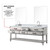 Lexora Norwalk 80 inch W White Oak Double Sink Vanity Cabinet, White Quartz Top, Faucet Set, and 36 in Mirrors - LVN80DM211