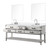 Lexora Norwalk 80 inch W White Oak Double Sink Vanity Cabinet, Cultured Marble Top, Faucet Set, and 36 in Mirrors - LVN80DM311