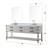 Lexora Norwalk 80 inch W White Oak Double Sink Vanity Cabinet, Cultured Marble Top, Faucet Set, and 36 in Mirrors - LVN80DM311