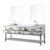 Lexora Norwalk 84 inch W White Oak Double Sink Vanity Cabinet, Carrara Marble Top, Faucet Set, and 36 in Mirrors - LVN84DM111