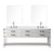 Lexora Norwalk 84 inch W White Oak Double Sink Vanity Cabinet, White Quartz Top, Faucet Set, and 36 in Mirrors - LVN84DM211