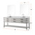 Lexora Norwalk 84 inch W White Oak Double Sink Vanity Cabinet, Cultured Marble Top, Faucet Set, and 36 in Mirrors - LVN84DM311