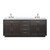 Lexora Abbey 80 inch W Brown Oak Double Sink Vanity Cabinet, White Quartz Top, and Faucet Set - LVA80DK201