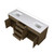 Lexora Abbey 72 inch W Grey Oak Double Sink Vanity Cabinet and White Quartz Top - LVA72DR200