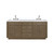 Lexora Abbey 72 inch W Grey Oak Double Sink Vanity Cabinet, White Quartz Top, and Faucet Set - LVA72DR201