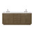 Lexora Abbey 80 inch W Grey Oak Double Sink Vanity Cabinet, White Quartz Top, and Faucet Set - LVA80DR201