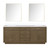 Lexora Abbey 80 inch W Grey Oak Double Sink Vanity Cabinet, White Quartz Top, and 36 in Mirrors - LVA80DR210