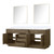 Lexora Abbey 80 inch W Grey Oak Double Sink Vanity Cabinet, Cultured Marble Top, and 36 in Mirrors - LVA80DR310