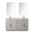 Lexora Abbey 60 inch W White Oak Double Sink Vanity Cabinet Cultured Marble Countertop, 55 in Mirror and Faucet Set - LVA60DM311 Lexora Abbey 60 inch W White Oak Double Sink Vanity Cabinet Cultured Marble Countertop, 55 in Mirror and Faucet Set - LVA60DM311