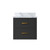 Lexora Castor 20 inch W x 18 in D Black Single Bath Wall Hung Vanity Cabinet and Acrylic Top - LVC20SL500