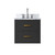 Lexora Castor 20 inch W x 18 in D Black Single Bath Wall Hung Vanity Cabinet, Acrylic Top, and Faucet Set - LVC20SL501