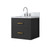 Lexora Castor 20 inch W x 18 in D Black Single Bath Wall Hung Vanity Cabinet, Acrylic Top, and Faucet Set - LVC20SL501