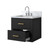 Lexora Castor 20 inch W x 18 in D Black Single Bath Wall Hung Vanity Cabinet, Acrylic Top, and Faucet Set - LVC20SL501