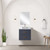 Lexora Castor 20 inch W x 18 in D Blue Single Bath Wall Hung Vanity Cabinet and Acrylic Top - LVC20SE500