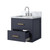 Lexora Castor 20 inch W x 18 in D Blue Single Bath Wall Hung Vanity Cabinet, Acrylic Top, and Faucet Set - LVC20SE501