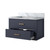 Lexora Castor 30 inch W Blue Single Bath Wall Hung Vanity Cabinet and Carrara Marble Top - LVC30SE100