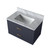 Lexora Castor 30 inch W Blue Single Bath Wall Hung Vanity Cabinet and Carrara Marble Top - LVC30SE100