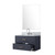 Lexora Castor 30 inch W Blue Single Bath Wall Hung Vanity Cabinet Carrara Marble Countertop, 28 in Mirror and Faucet Set - LVC30SE111
