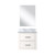 Lexora Castor 20 inch W x 18 in D White Single Bath Wall Hung Vanity Cabinet Acrylic Countertop and 18 in Mirror - LVC20SA510