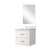 Lexora Castor 20 inch W x 18 in D White Single Bath Wall Hung Vanity Cabinet Acrylic Countertop and 18 in Mirror - LVC20SA510